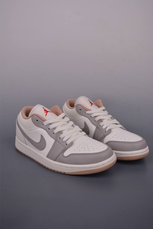 Air Jordan 1 Low 米灰 Aj1乔1低帮休闲板鞋 同步官方配色 市场唯一独家头层皮打造 原鞋原档案开发 原厂皮料 原档冲孔鞋头 正确满胶鞋垫 四线