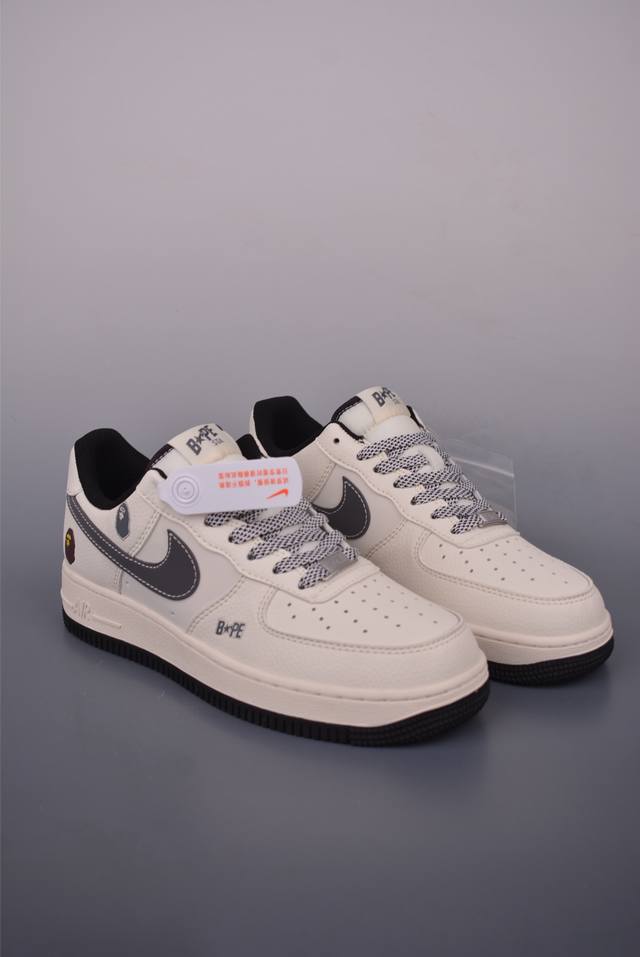 Nike Air Force 1 Low 猿人头联名 原楦头原纸板 打造纯正空军版型 专注外贸渠道 全掌内置蜂窝气垫 原盒配件 原厂中底钢印、拉帮完美 官方货号
