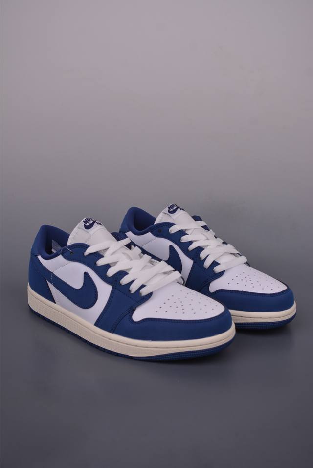 Air Jordan 1 Low 白蓝 Aj1乔1低帮休闲板鞋 同步官方配色 市场唯一独家头层皮打造 原鞋原档案开发 原厂皮料 原档冲孔鞋头 正确满胶鞋垫 四线
