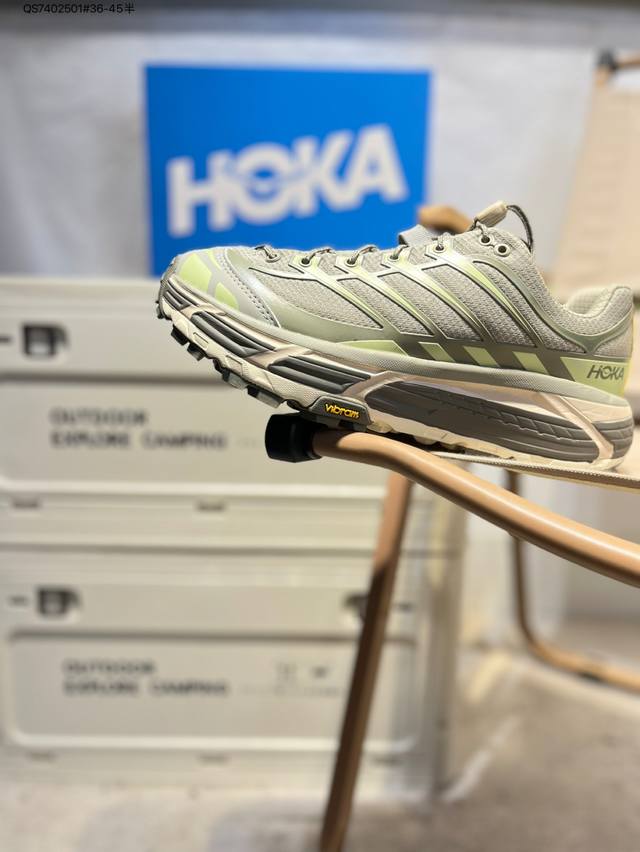 Hoka One One Mafate Speed 2 Low 轻量低帮户外越野跑鞋 户外山脉越野轻量运动跑鞋 鞋面用轻的无缝架构 鞋带用了弹性不易松脱的扁宽弹