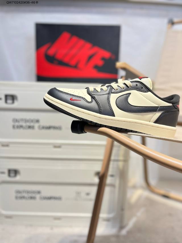 公司级头层皮乔丹Air Jordan 1 Low Aj1低帮系列篮球鞋 官方同步配色 原装级产物 #拒绝公底 立体鞋型 细节完美 高清洁度Ib8958 Qw71