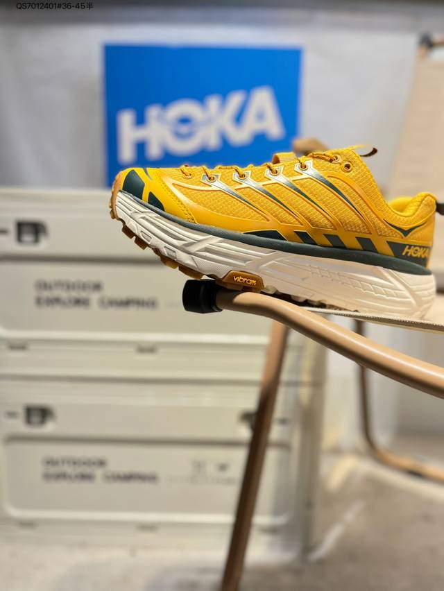 Hoka One One Mafate Speed 2 Low 轻量低帮户外越野跑鞋 户外山脉越野轻量运动跑鞋 鞋面用轻的无缝架构 鞋带用了弹性不易松脱的扁宽弹