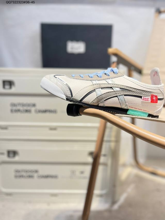 定制款# Onitsuka Tiger Mexico 66 鬼冢虎 墨西哥升级版系列低帮复古经典虎爪百搭休闲皮革慢跑鞋D507L Qq7322323#36-45