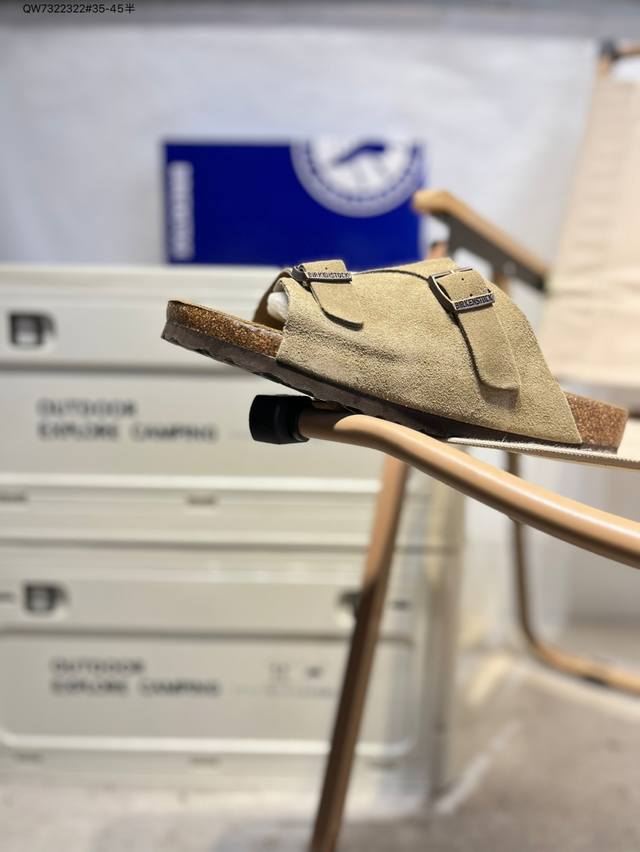 勃肯鞋Birkenstock 拖鞋 真皮软木拖 出口韩国的订单！ 有没有姐妹跟我一样，喜欢鞋拖，懒得弯腰系鞋带 所以Birkenstock博肯鞋真的是我的爱 很