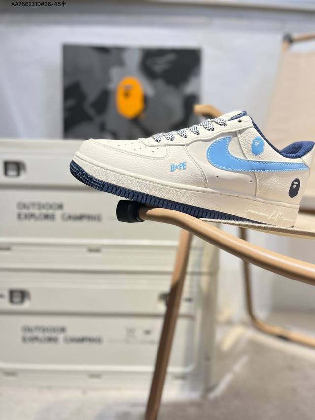 猿人头X Nk Air Force 1'07 Low 空军一号低帮休闲板鞋 #定制皮料 原楦原纸板 纯正空军版型 高清洁度 内置全掌气垫Hs8068 Aa766