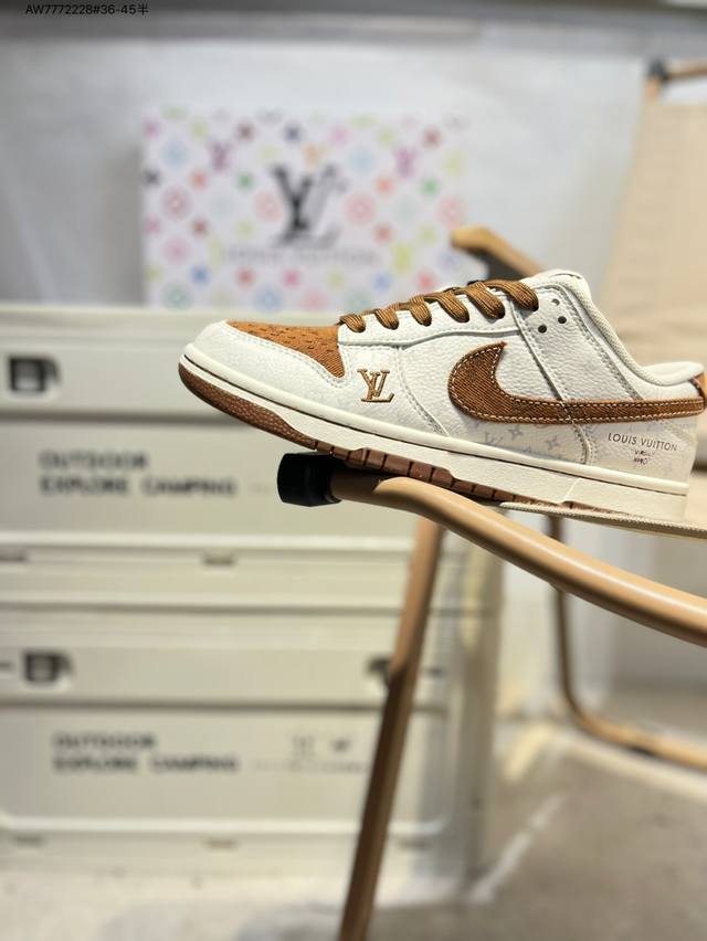 Lv X Nike Sb Dunk Low 大厂出品 极力推荐 新配色 原装头层材料 独家版型蒸餾加工 帶來的是更好的视觉和脚感体验 大厂纯原品质出货 清洁度
