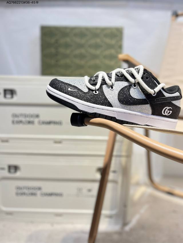古驰 X Nike Sb Dunk Low 大厂出品 极力推荐 新配色 原装头层材料 独家版型蒸餾加工 帶來的是更好的视觉和脚感体验 大厂纯原品质出货 清洁度