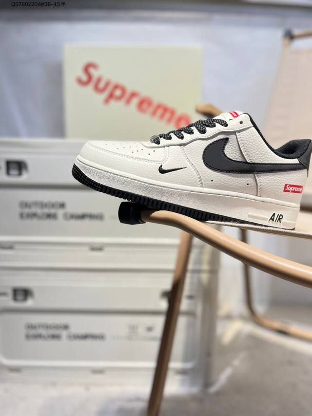 Supreme X Nk Air Force 1'07 Low 空军一号低帮休闲板鞋 #定制皮料 原楦原纸板 纯正空军版型 高清洁度 内置全掌气垫Ba68808