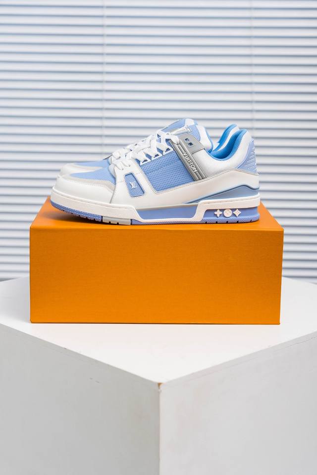 核心私 路易威登Louis Vuitton Trainer 2.0 Sneaker Low 运动系列低帮复古百搭休闲运动文化篮球板鞋“ Virgil Abloh