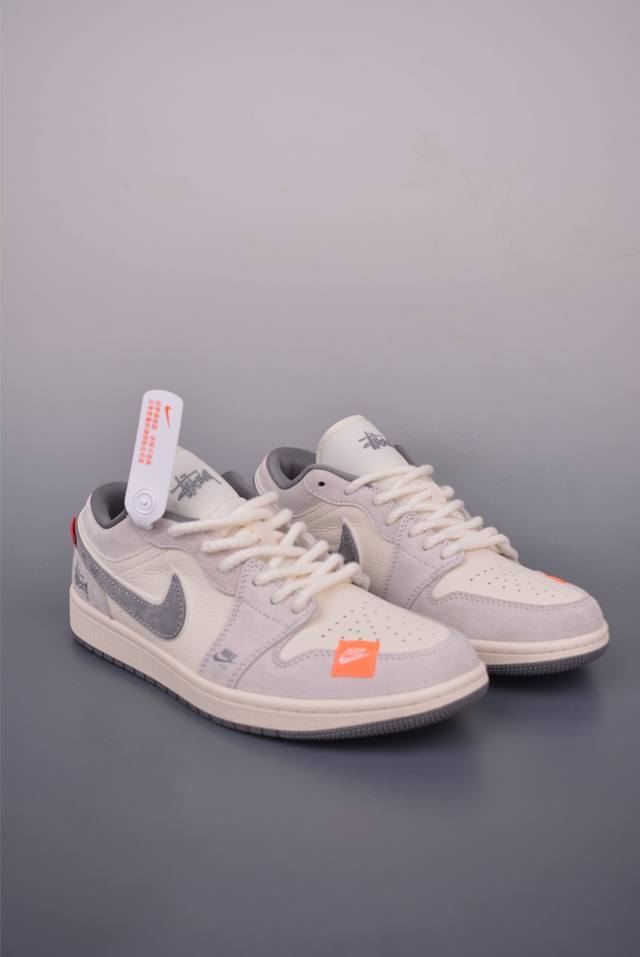 Nike Jordan Air Jordan 1 斯图西联名 纯原大厂出品 极力推荐 定制鞋盒 大厂纯原品质出货 超高清洁度 皮料切割干净无任何毛边 细节完美