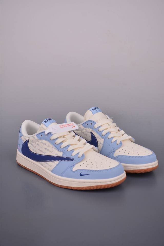 Fragment X Travis Scott X 暴力熊 Air Jordan 1 Low 三方联名倒钩 全新的三方联名低帮倒钩鞋面延续了黑脚趾设计，整双鞋以