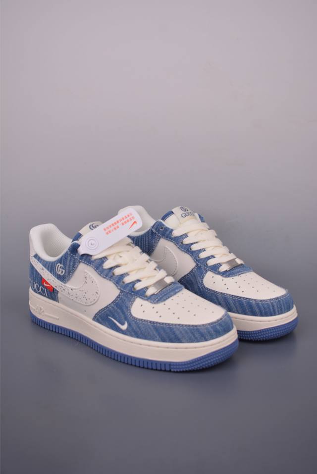 Nike Air Force 1 Low Gucci联名 原楦头原纸板 打造纯正空军版型 专注外贸渠道 全掌内置蜂窝气垫 原盒配件 原厂中底钢印、拉帮完美 官方