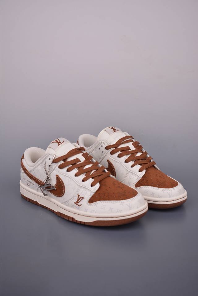 Nike Sb Dunk Low Lv联名 纯原大厂出品 极力推荐 原装头层材料 独家版型蒸餾加工 帶來的是更好的视觉和脚感体验 大厂纯原品质出货 清洁度 电绣