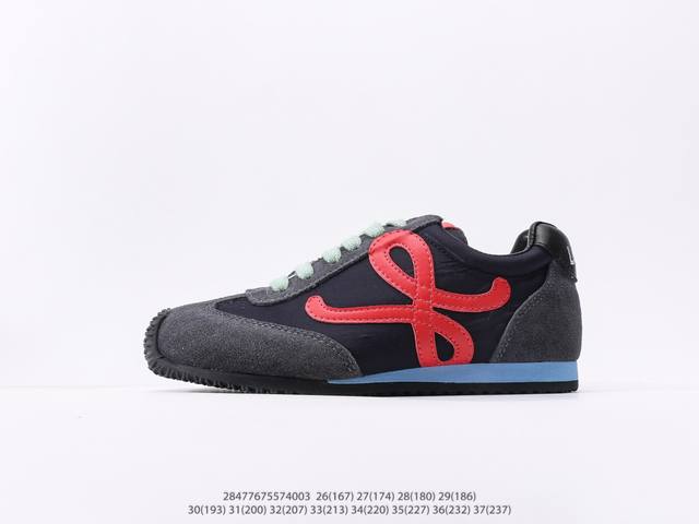 童鞋 罗意威Loewe Ballet Runner 2.0 Sneakers 芭蕾舞2.0系列阿甘复古风德训薄底百搭休闲运动鞋注意：图下方显示为实际脚长，单位毫