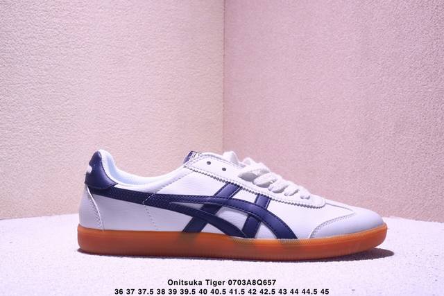Asics 亚瑟士 Onitsuka Tiger 鬼冢虎 阿斯克斯 皮面原装四联吊牌 中底纸板钢印 日系轻便运动休闲鞋 货号： 尺码：36 37 37.5 38