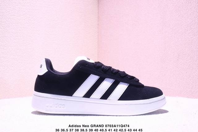 Adidas Neo Grand Courtbeat Alpha 休闲 耐磨 低帮 板鞋 货号:Gx8165 尺码:36 36.5 37 38 38.5 39