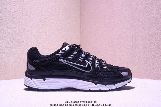 公司级！耐克 Nike P-6000 Se 舒适 皮革防滑耐磨 低帮 休闲跑步鞋 男款 米色 尺码：36-45 带半码 Xm0702Q145
