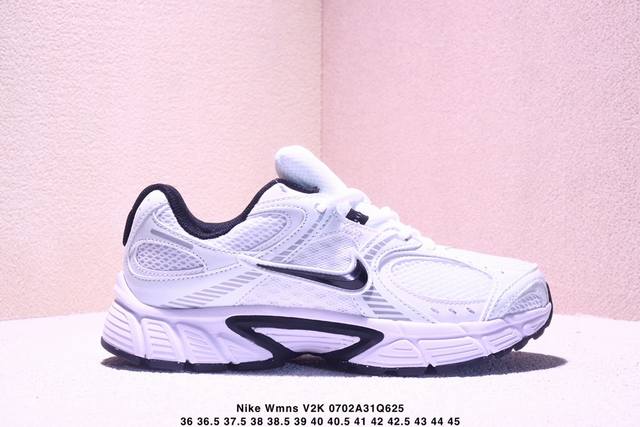 Nike 耐克 男女鞋半码制，原楦原纸版开发，采用太空革组合呼吸网眼布鞋面材质，搭载Md发泡缓震中底及防滑橡胶底片一次拿下 V2K 以及老爹风，全新耐克Nike