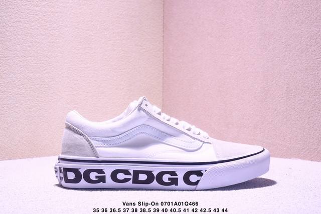 Comme Des Garcons X Vans Slip-On Cdg 川久保玲万斯联名限定 高端支线 满印涂鸦 低帮休闲帆布鞋 原鞋开发 Evb钢印 双尾布