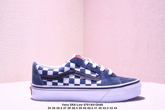 Vans Sk8-Low 经典款灰白棋盘格 Size：35 36 36.5 37 38 38.5 39 40 40.5 41 42 42.5 43 44 工艺：
