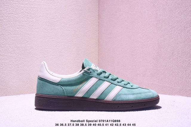 公司级Adidas Handball Spezial 官方正确版本 阿迪达斯经典款 复古休闲板鞋 全鞋采用反毛皮制作 牛筋耐磨大底 承载青春情怀的板鞋 经典三条