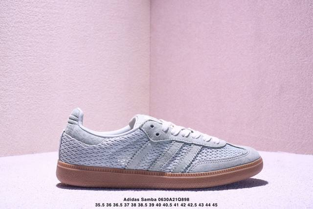 公司级Adidas Originals Samba 桑巴舞系列阿迪达斯 三叶草 绅士德训足球风百搭低帮休闲运动板鞋 货号:Kk3529 尺码:35.5 36 3