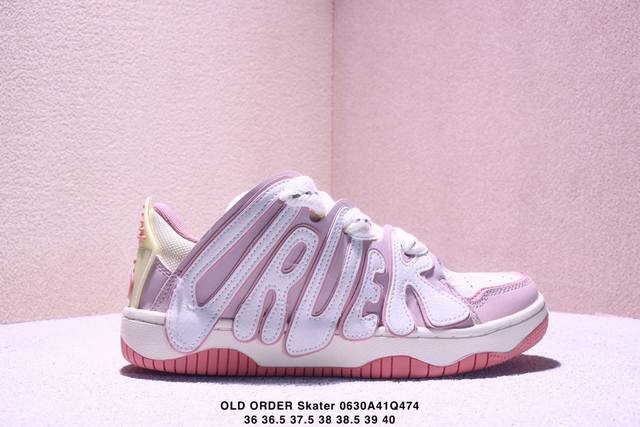 Sanrio My Melody X Old Order Skater 001 美乐蒂联名白棕 厚底面包低帮时尚滑板鞋 Old Order系列明亮活泼的设计风格