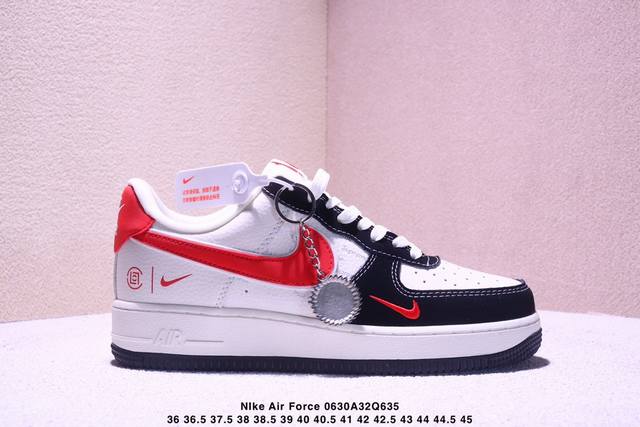 海外限量发售！公司级Nike Air Force 1 '07 Low “Lv联名 深蓝大勾”空军一号 低帮 运动鞋 休闲鞋 折边针车 工艺难度大 原楦头原纸板