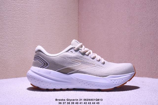 公司级Brooks布鲁克斯 Glycerin 21跑鞋男子缓震马拉松氮气慢跑鞋 货号:110419 1D 102 尺码:36-45 Xm0629Q813