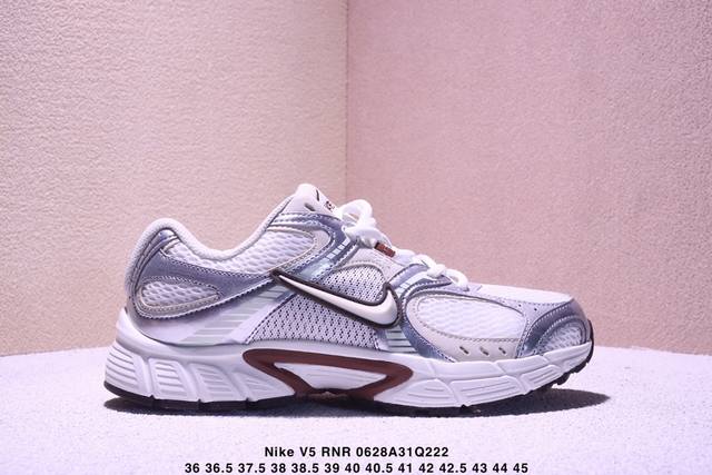 Nike V5 Rnr 柔软舒适 网布织物防滑透气耐磨 低帮跑步鞋 男女款 白棕 Xm0628Q222
