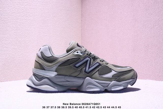 公司级New Balance 9060系列 新百伦 复古休闲运动慢跑鞋 鞋面大身由空间双格及磨砂鞋面拼接而生 采用大面积网眼以及麂皮材质覆盖鞋身 还原经典气质