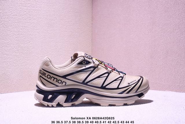 公司级Salomon Xa Pro Xt-6 Gtx萨洛蒙户外越野跑鞋 鞋面采用Sensifit贴合技术 全方位贴合包裹脚型 鞋跟部鞋底牵引设计 提供强大的抓地