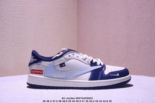 公司级 时尚元素X Jordan Air Jordan Low 倒勾 合作融合了Travis Scott 独特的潮流风格，个性的设计风格以及Jordan品牌的经