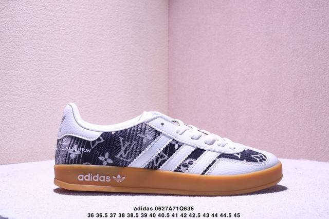 Adidas 德训鞋 “Lv联名-黑灰牛仔”高端定制 大厂纯原品质出货 超高清洁度 细节完美 舒适百搭 低帮休闲板鞋 男女同款 货号：Sc9207-730 码数