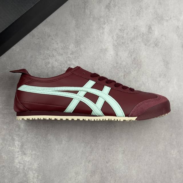 本地 核心私 公司级Onitsuka Tiger Mexico 66 阿斯克斯 鬼冢虎 低帮减震支撑低帮运动休闲鞋 这款鞋由皮革制成，具有鞋跟交叉加固设计，可提