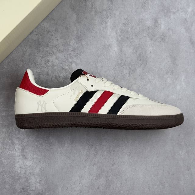 本地 核心私 Adidas Originals Samba Og 桑巴舞系列-Ny联名 白红棕 时尚百搭低帮休闲运动板鞋 原装头层材料 用料绝不含糊 独家版型蒸