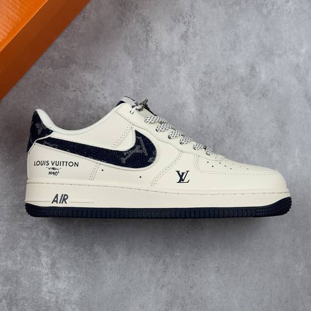 本地 核心私 Nike Air Force 1'07 Low Lv联名 牛仔蓝勾 空军一号低帮休闲板鞋 #原楦头原纸板 原装鞋盒 定制五金配件 内置全掌气垫 原
