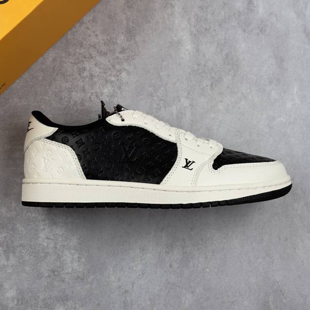 本地 核心私 Air Jordan 1 Low X Lv联名 低帮 休闲鞋 纯原大厂出品 鞋身全方位体现立体标志性的Logo 原厂橡胶气垫大底 码数:39 40