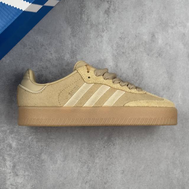 本地 核心私 阿迪达斯Adidas Originals Samba Valentine 桑巴舞加大厚底版系列德训风百搭松糕休闲运动板鞋 #男女鞋半码制#原楦原纸