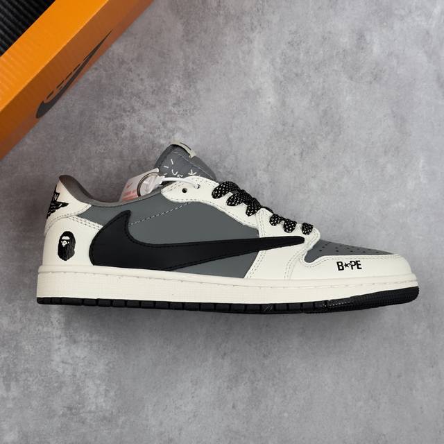 本地 核心私 Travis Scott X Fragment Design X Jordan Air Jordan 1 Low Og Sp “Bape猿人头联名
