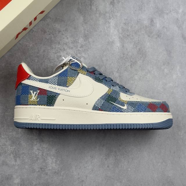 本地 核心私 Nike Air Force 1'07 Low Lv联名 彩色牛仔 空军一号低帮休闲板鞋 #原楦头原纸板 原装鞋盒 定制五金配件 内置全掌气垫 原