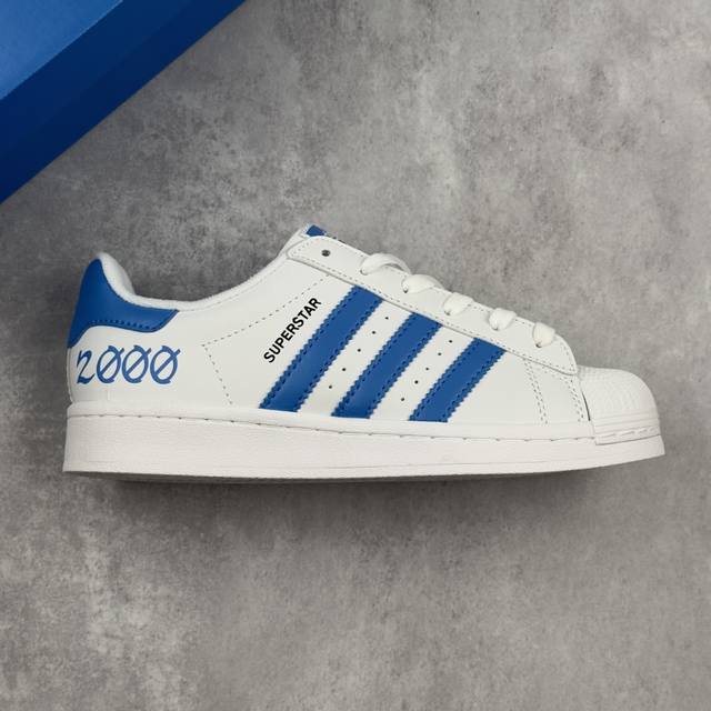 本地 核心私 Neighborhood X Adidas Originals Superstar Ii 联名贝壳头 时尚复古 耐磨轻便 低帮板鞋 常规型剪裁 系