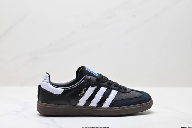 公司级Adidas Originals Samba 桑巴舞系列阿迪达斯 三叶草 绅士德训足球风百搭低帮休闲运动板鞋 货号:B75807 尺码:35.5 36 3