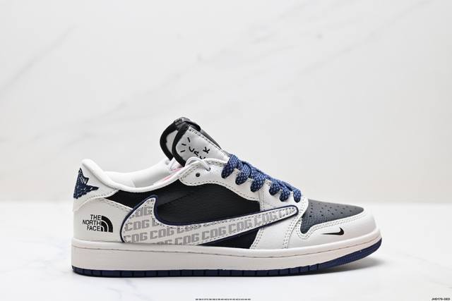 公司级Aj1倒勾Travis Scott X Air Jordan 1 ” Reverse Mocha “ Aj1乔1 Ts 闪电 联名倒钩 低帮文化篮球鞋 完