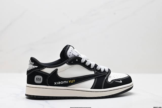 公司级Nike Air Jordan 1 X Travis Scott Aj1倒勾 乔一倒钩 ‘Diy’定制 耐克 低帮文化篮球鞋 完美品质出货 细节如图所示