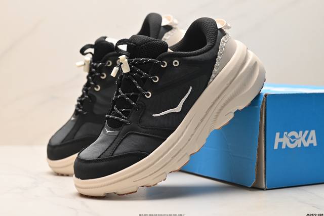 公司级Hoka One One Bondi B3 复古舒适防滑耐磨 低帮 山地户外跑步鞋 货号:1155351 Id:Jkd170-Gzr