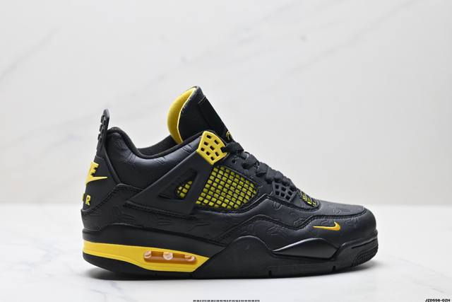 真标耐克Nike Air Jordan 4 Retro 迈克尔 乔丹Aj4代中帮复古休闲运动文化篮球鞋 货号:Hf4340-808 尺码:36 36.5 37.