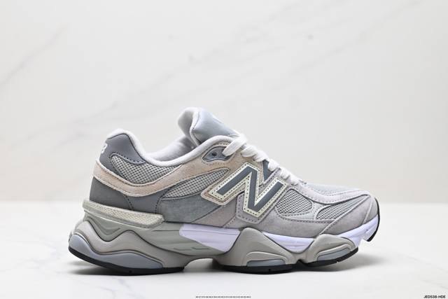 真标New Balance 9060系列 新百伦 复古休闲运动慢跑鞋 鞋面大身由空间双格及磨砂鞋面拼接而生 采用大面积网眼以及麂皮材质覆盖鞋身 还原经典气质 搭