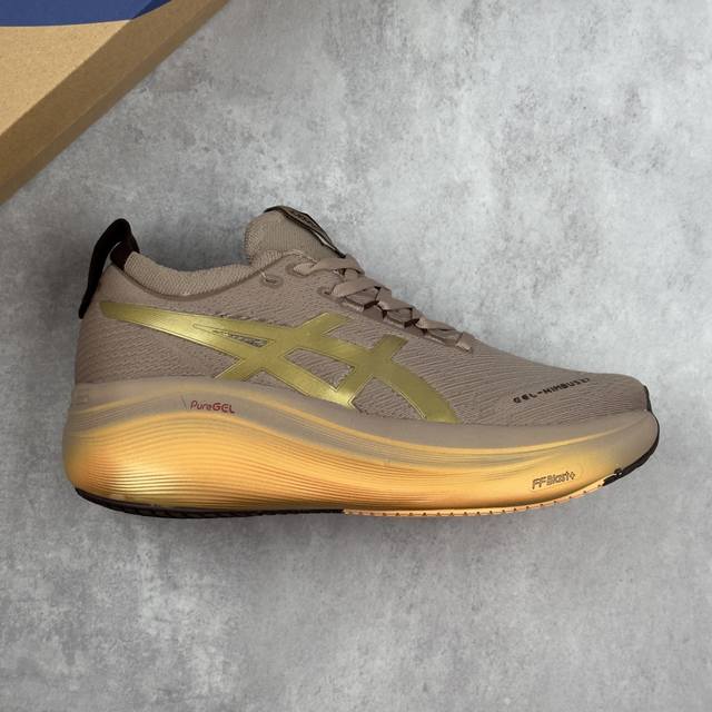 本地 核心私 公司级Asics Gel-Nimbus 27 舒适防滑耐磨低帮休闲跑步鞋 鞋底采用了轻质发泡材料 并在后跟和前掌处采用了Asics亚瑟士核心科技-