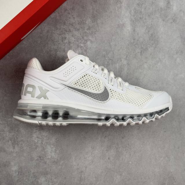 本地 核心私 公司级Nk Air Max 2013 耐克复古透气网布气垫跑鞋 #搭配全掌式 Max Air 气垫，为步伐注入充沛活力。半透明中底和外底，为整体造